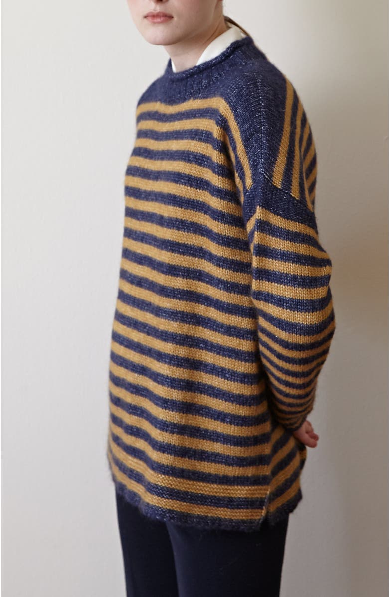 oyun Striped Guernsey Sweater, Alternate, color, Navy / Golden