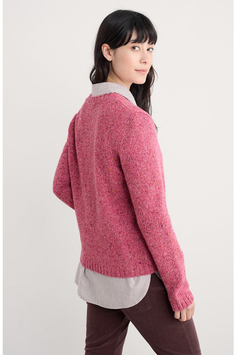 Dawson Pick Merino Wool Blend Crewneck Sweater, Alternate, color, KNIT MELANGE SQUASH