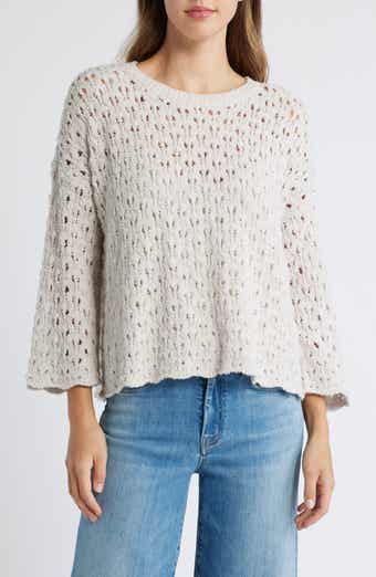 Eileen Fisher Open Stitch Organic Cotton Blend Sweater