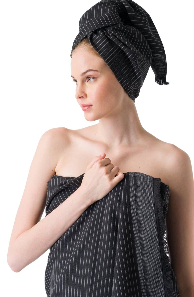 Olive & Linen Bliss Turkish Hand / Kitchen Towel, Alternate, color, 