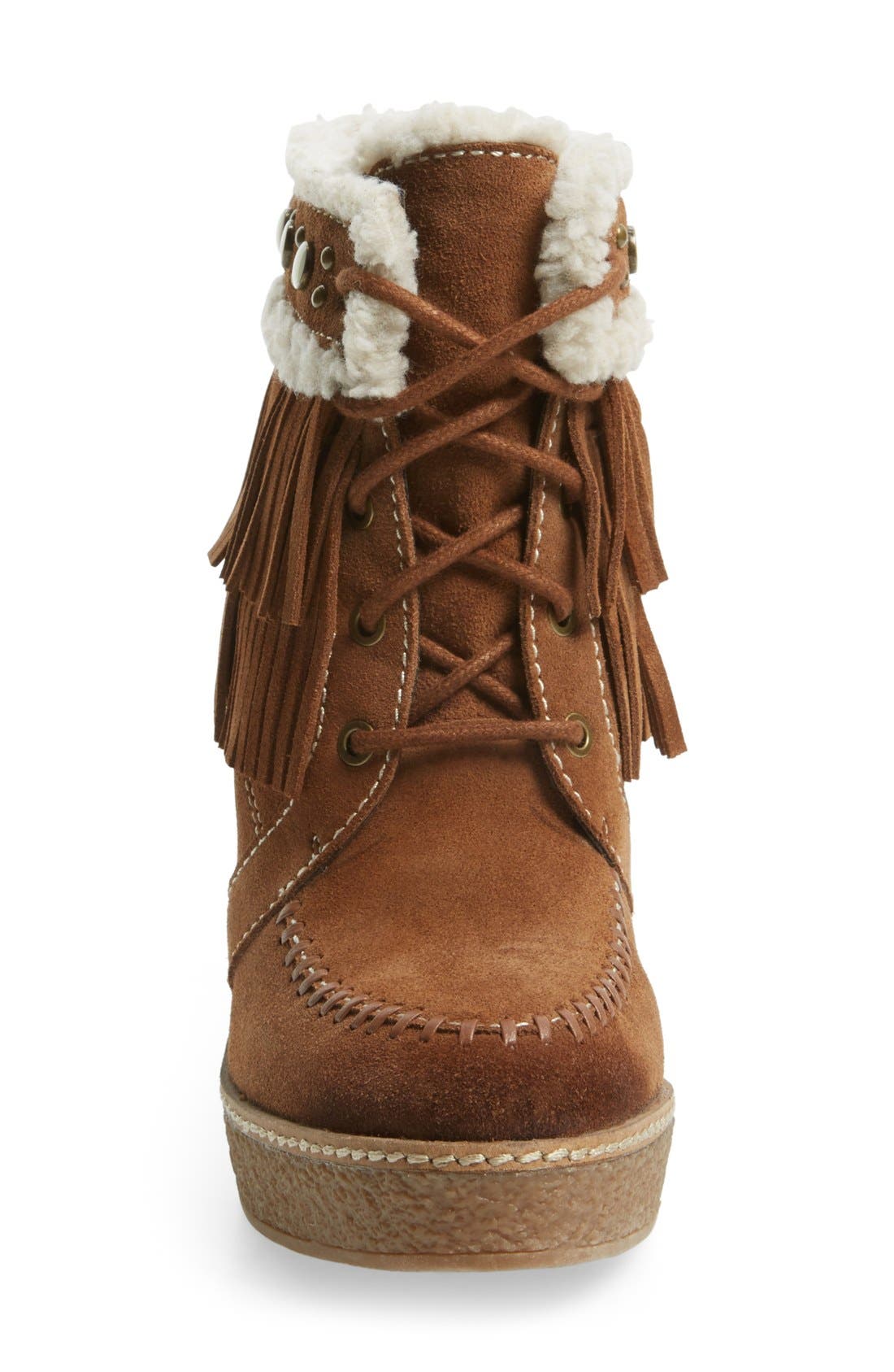 Sam Edelman 'Kemper' Fringe Wedge Bootie, Alternate, color, 