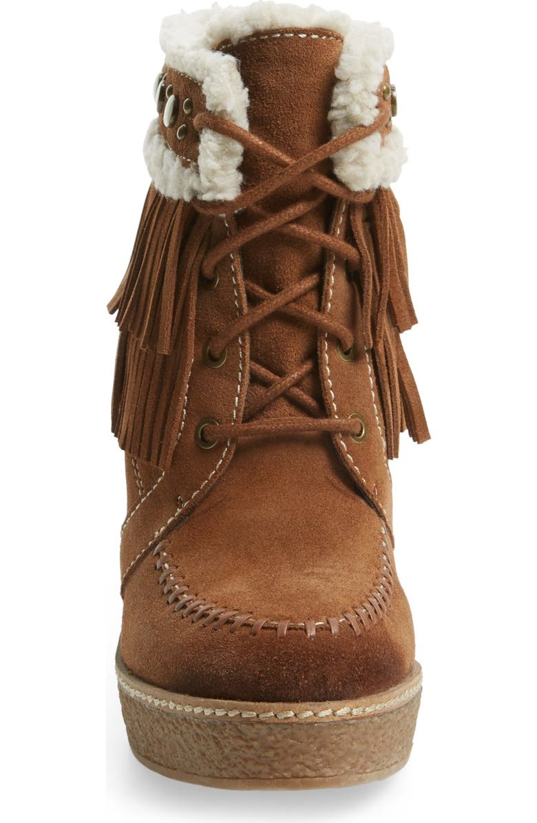 Sam Edelman 'Kemper' Fringe Wedge Bootie, Alternate, color,