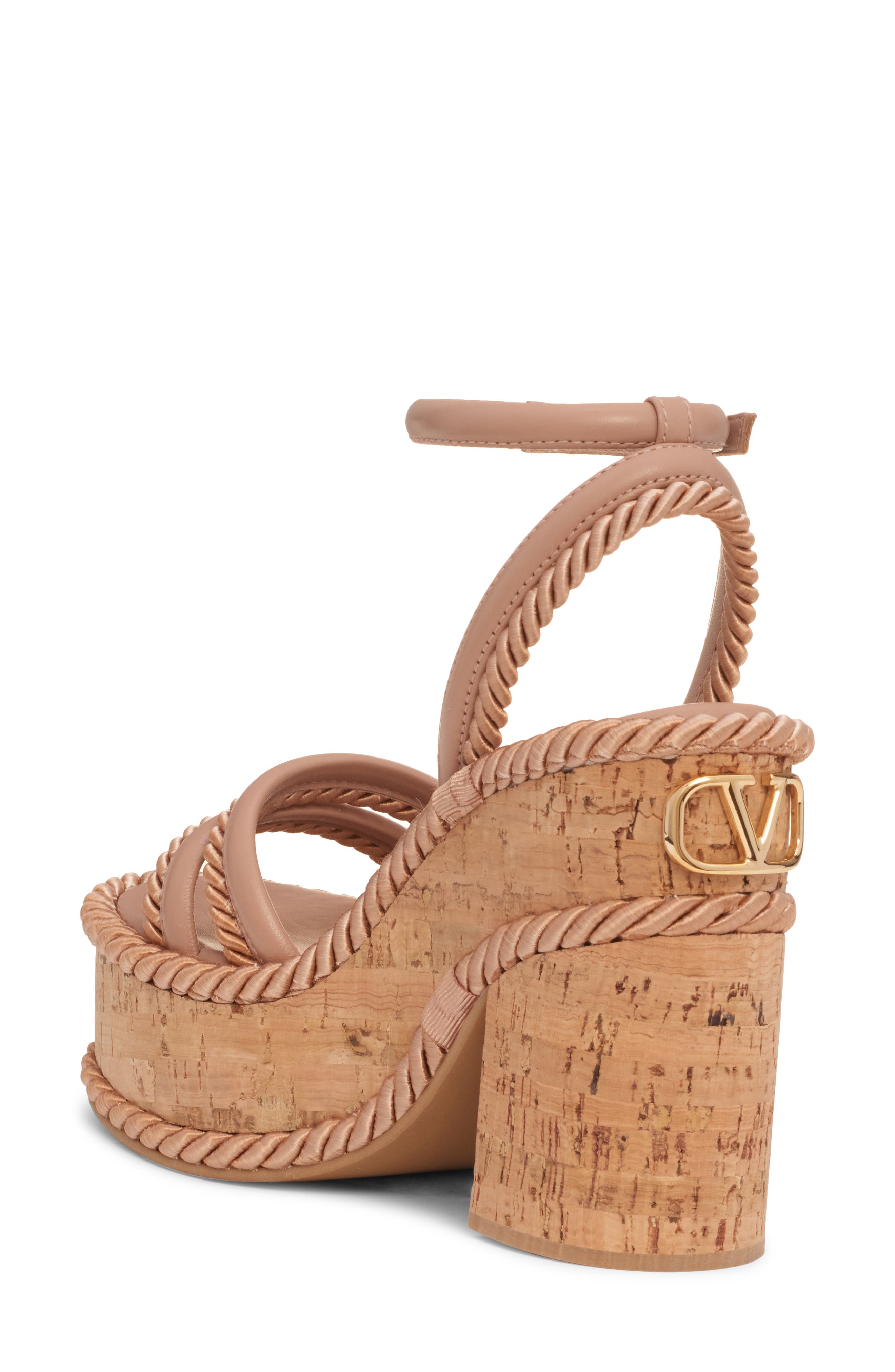 Valentino Garavani VLOGO Platform Sandal, Alternate, color, Rose Canelle