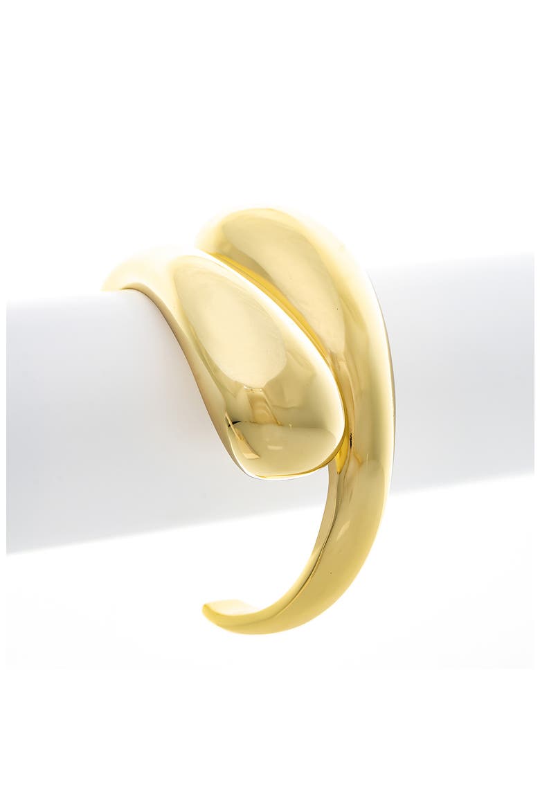 18K Gold Plated Cuff Bracelet, Alternate, color, GOLD