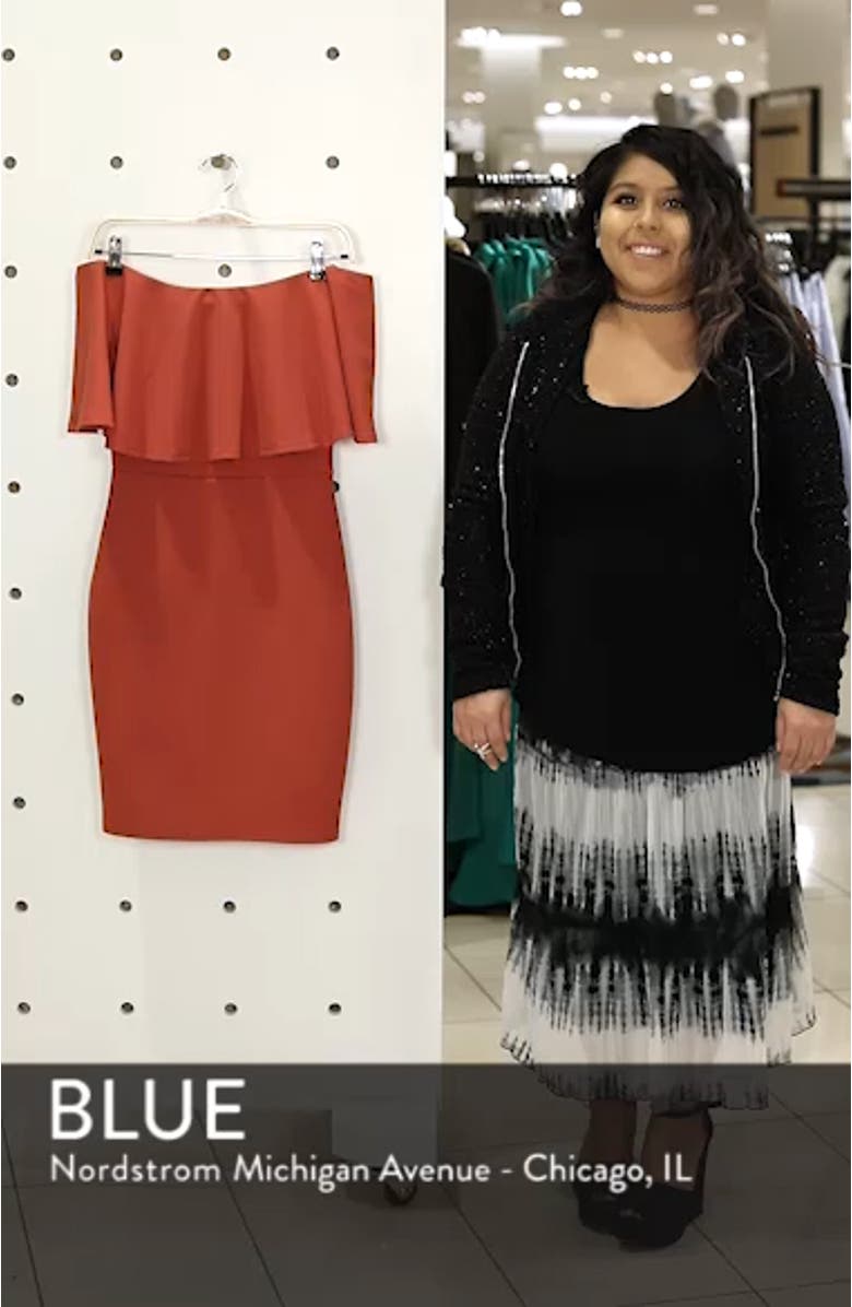 Ruffle Off the Shoulder Body-Con Dress, sales video thumbnail