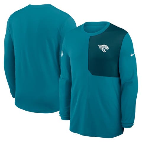 Men's Nike Teal Jacksonville Jaguars Sideline Coaches UV Performance Long Sleeve T-Shirt