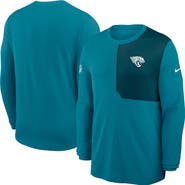 Nike Men's Nike Teal Jacksonville Jaguars Sideline Coaches UV Performance Long Sleeve T-Shirt