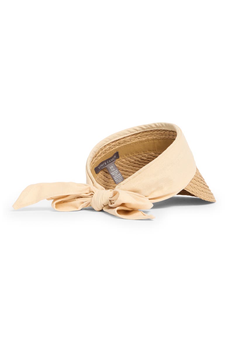Straw Tie Back Visor, Alternate, color, TAN