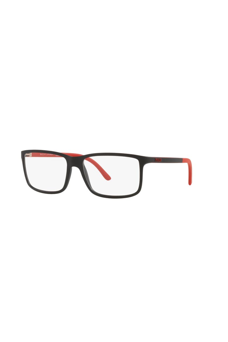53mm Rectangle optical glasses, Main, color, Black