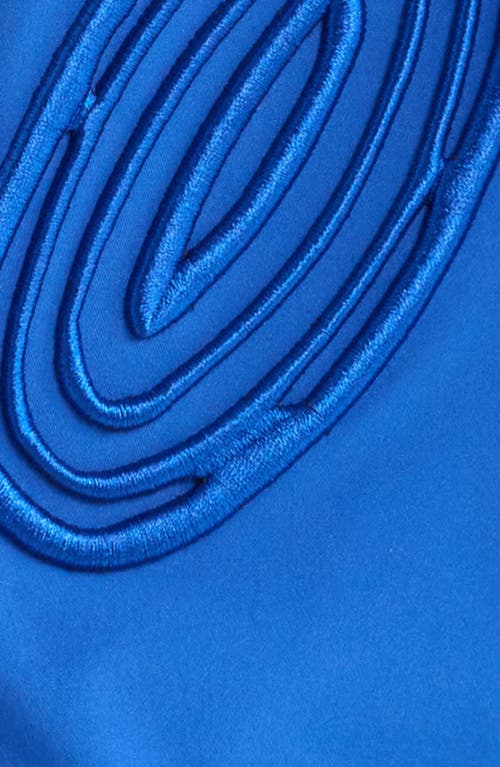 Honor The Gift Mens Blue Embroidered-text Relaxed-fit Swim Trunks In Blue