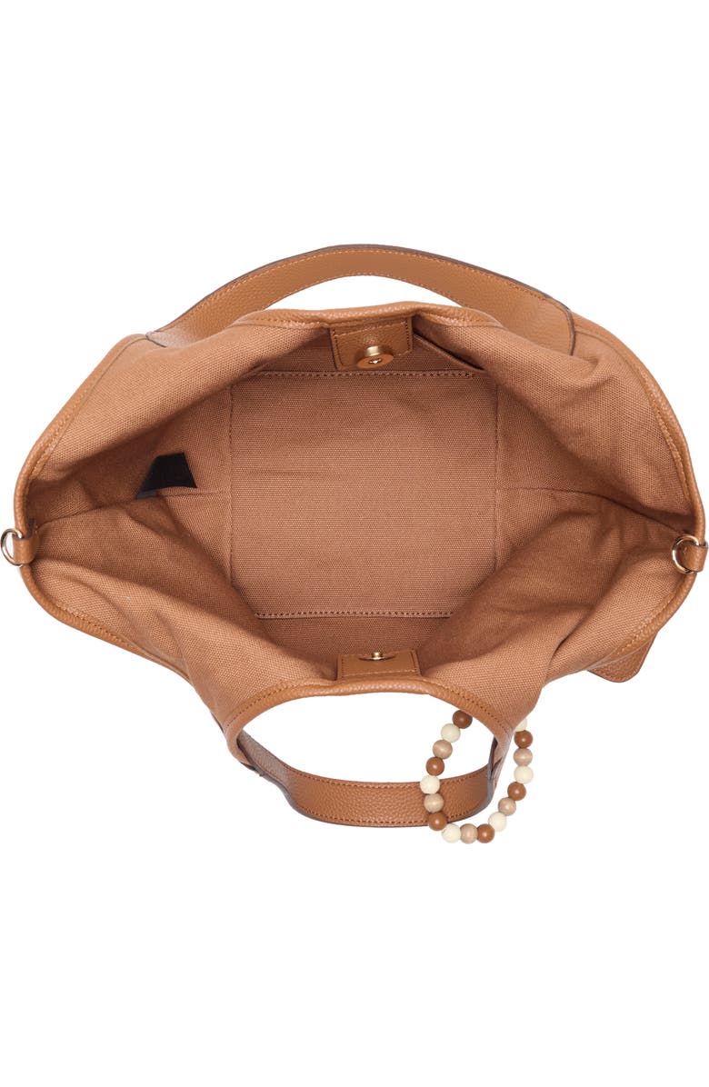 Nanette Lepore Canvas Scoop Satchel, Alternate, color, Unbleached -Hazelnut