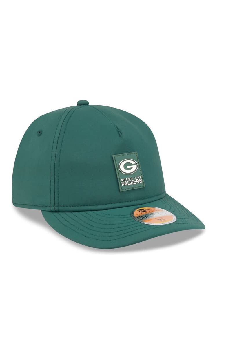 New Era Men's New Era Green Green Bay Packers 2025 Sideline Retro Crown 59FIFTY Fitted Hat, Alternate, color, Green