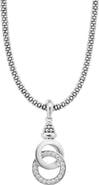 LAGOS Signature Caviar Interlocking Diamond Pendant Necklace