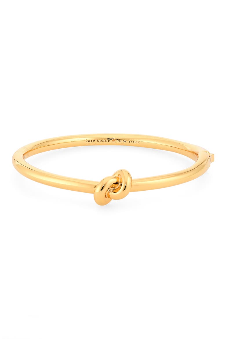 sailor's knot hinge bangle bracelet, Main, color, GOLD