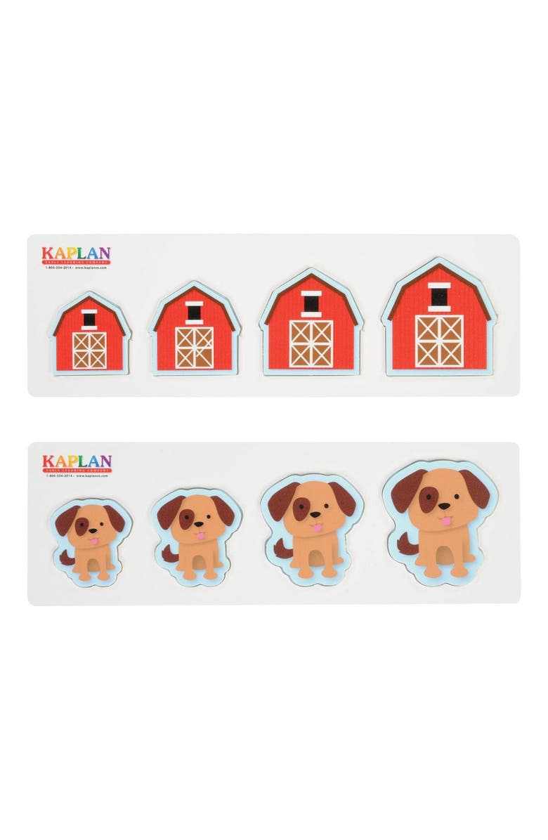 Kaplan Early Learning Company Size and Sequence Farm Puzzles - Set of 4, Alternate, color, Multicolored