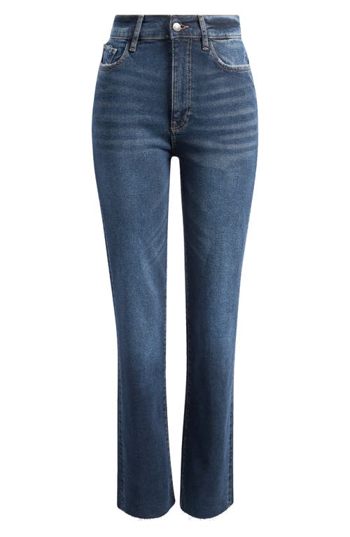 Warp & Weft Warp+weft Rfd Raw Hem High Waist Straight Leg Jeans