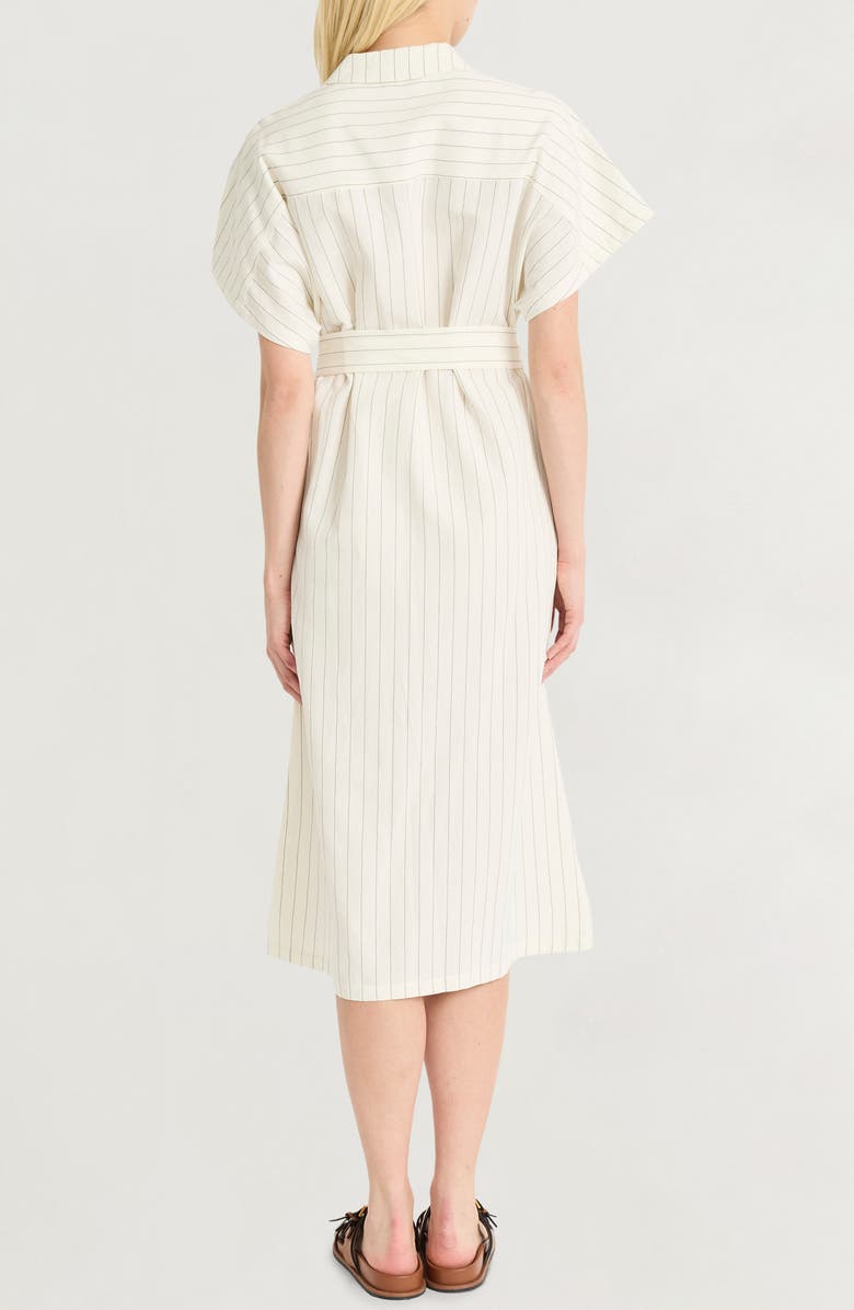 Luxely Stripe Shirtdress, Alternate, color, Ivory