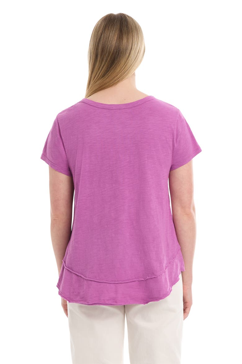 Short Sleeve Mock Layer Tee, Alternate, color, Deep Orchid