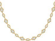 Karma and Luck Lunar Alignment Rainbow Moonstone Hamsa & Evil Eye Gold Necklace