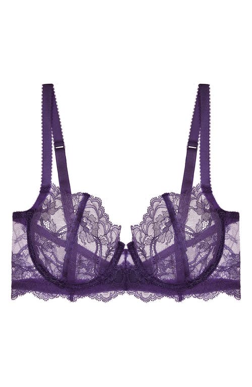 JOURNELLE Anais Low Balconette Lace Underwire Bra in Violette 