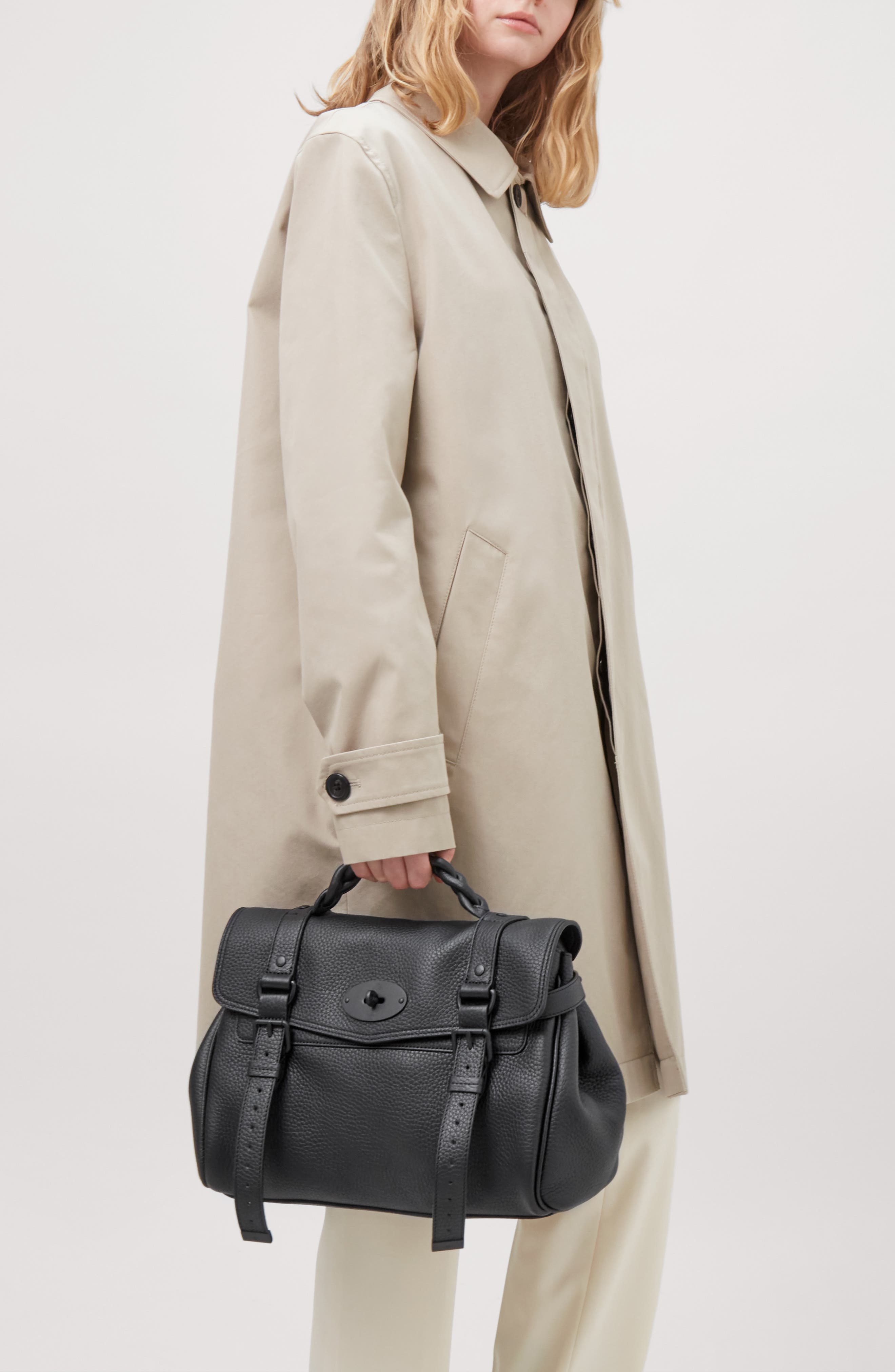 Mulberry Alexa Tonal Leather Satchel, Alternate, color, 