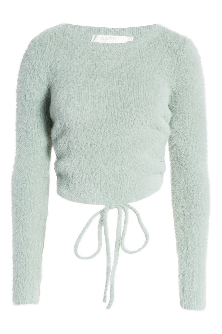 Back Cutout Sweater, Alternate, color, SAGE
