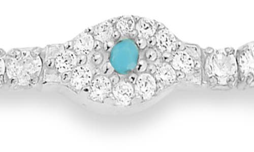 Sphera Milano Evil Eye Tennis Anklet In Brown