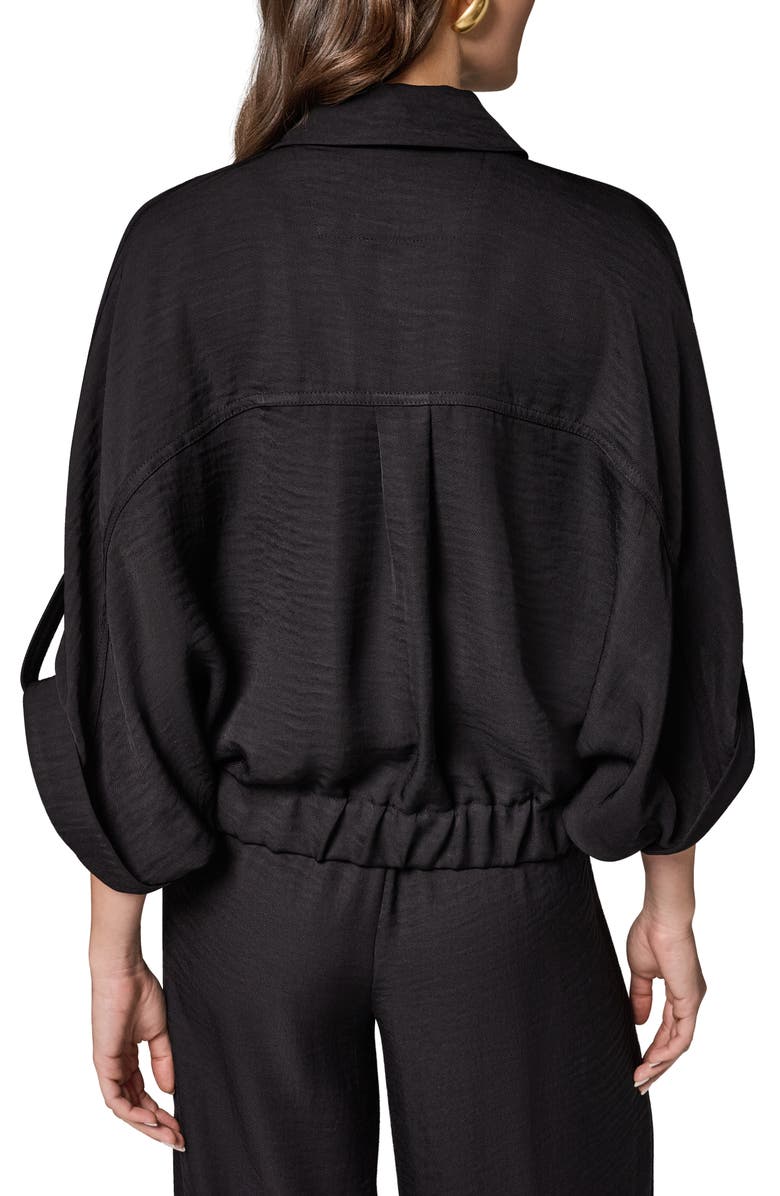 Donna Karan New York Dolman Roll Tab Front Button Top, Alternate, color, 