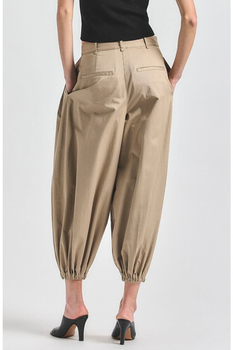 Kendall Stretch Cotton Balloon Pants, Alternate, color, LATTE