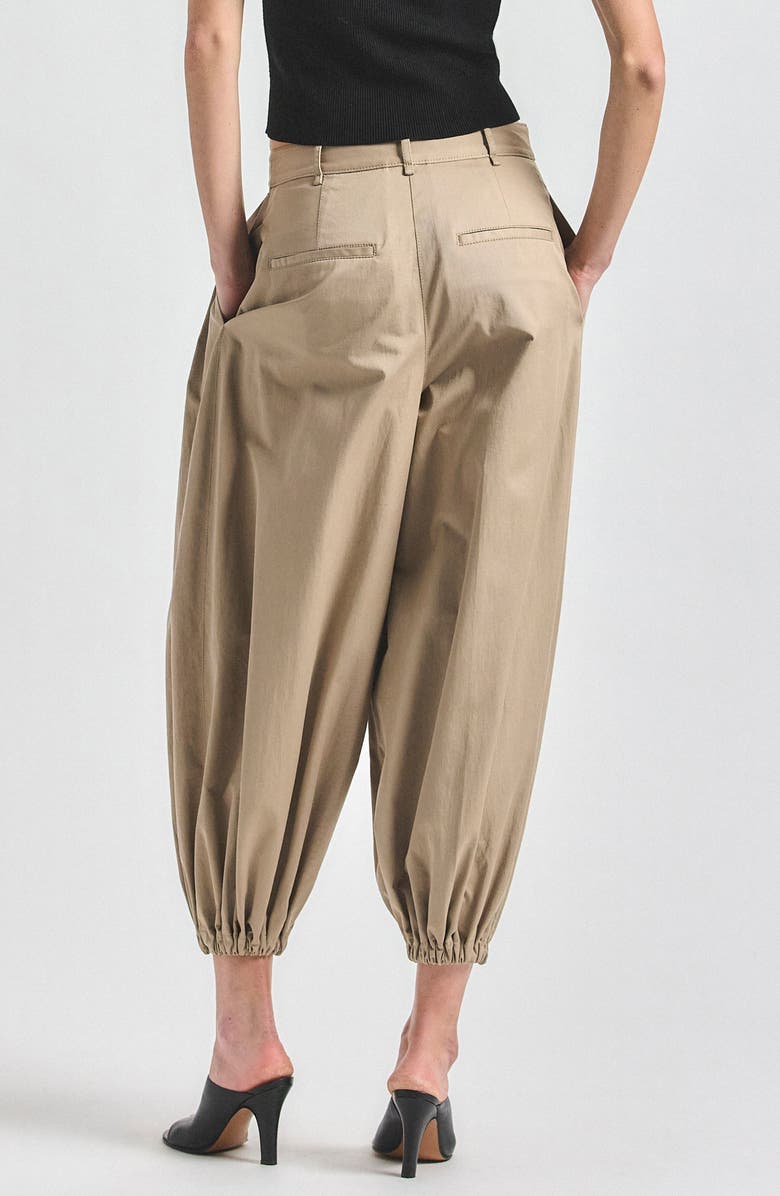 Derek Lam 10 Crosby Kendall Stretch Cotton Balloon Pants, Alternate, color, Latte