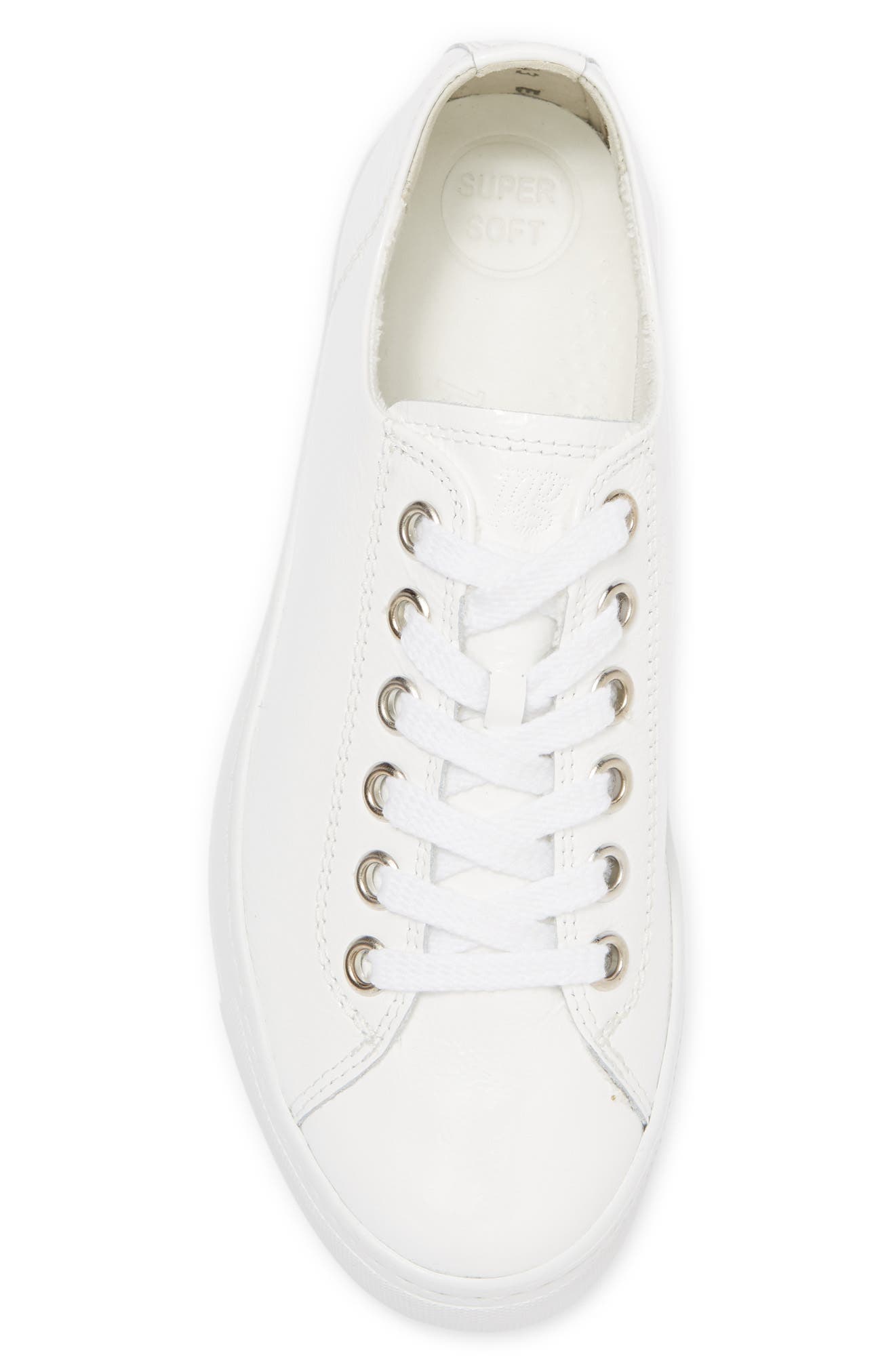 Bixby Platform Sneaker, Alternate, color, WHITE CRINKLED PATENT