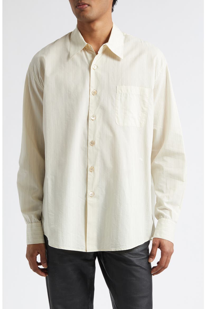 Above Stripe Button-Up Shirt, Main, color, FADED BONE WINDSTRIPE LYOCELL