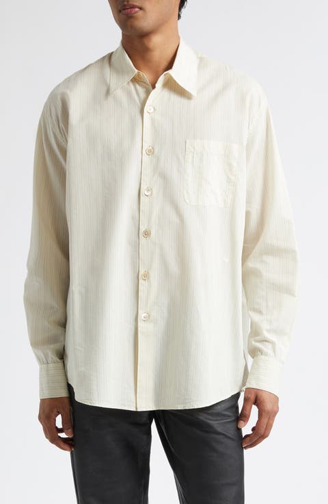 Above Stripe Button-Up Shirt