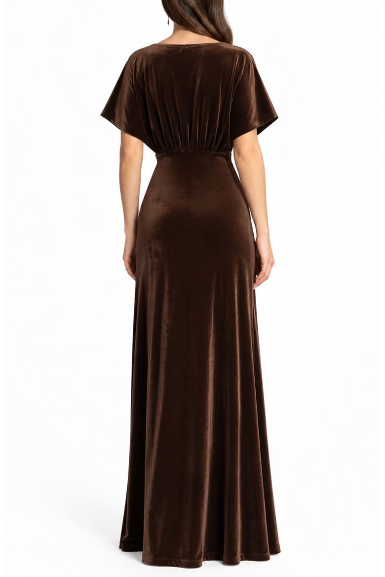 Paige Velvet Maxi Dress, Alternate, color, JAVA