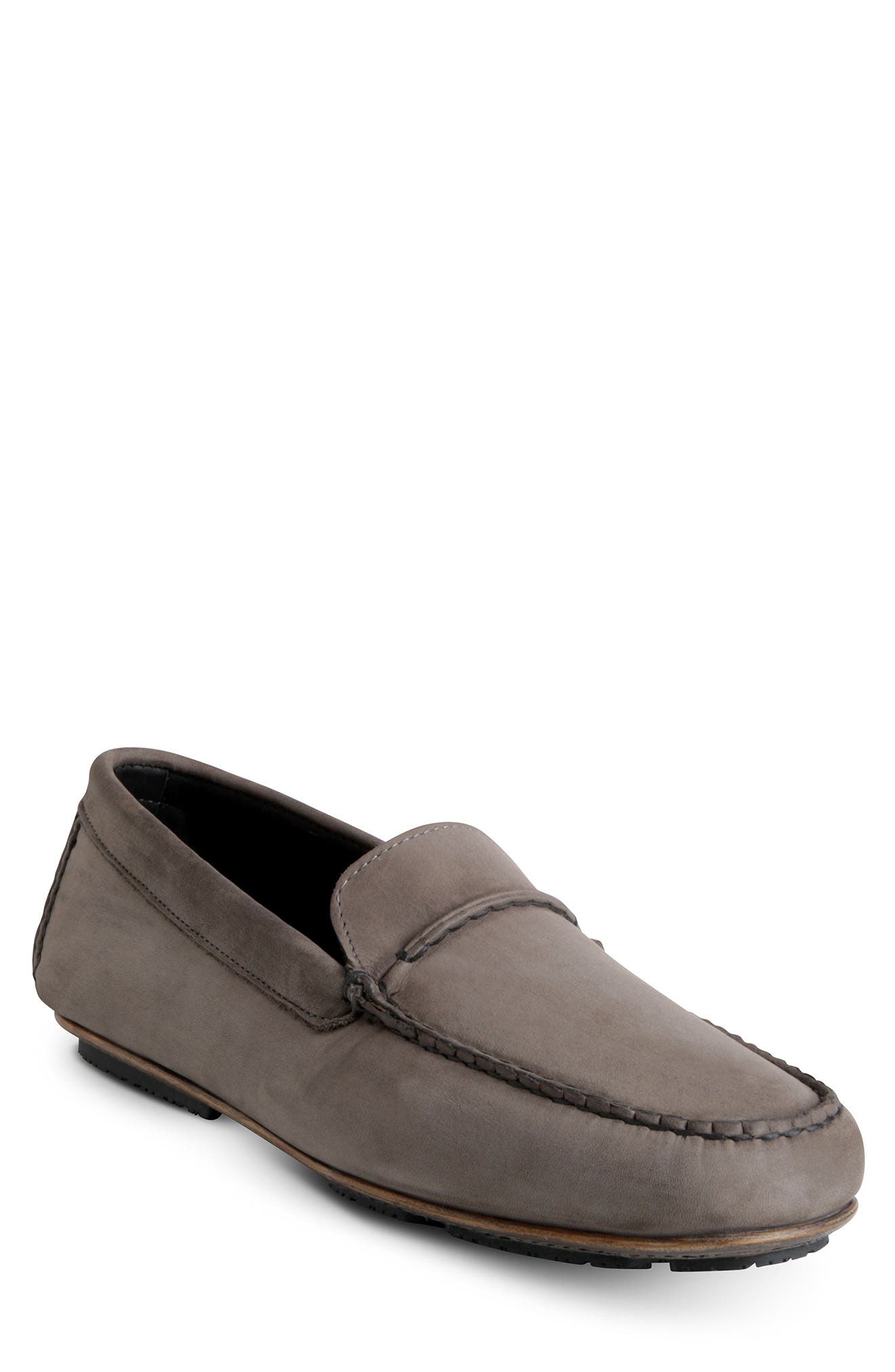 Super Sport Driving Shoe, Main, color, GREY NUBUCK