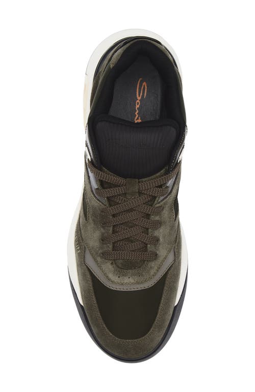 Santoni Hy-run Sneaker In Green
