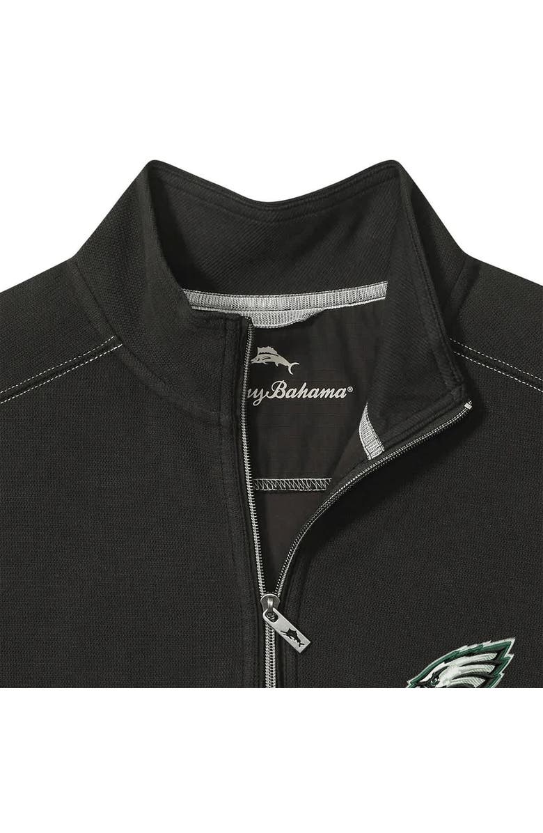 Tommy Bahama Men's Tommy Bahama  Black Philadelphia Eagles Sport Tobago Half-Zip Pullover, Alternate, color, 