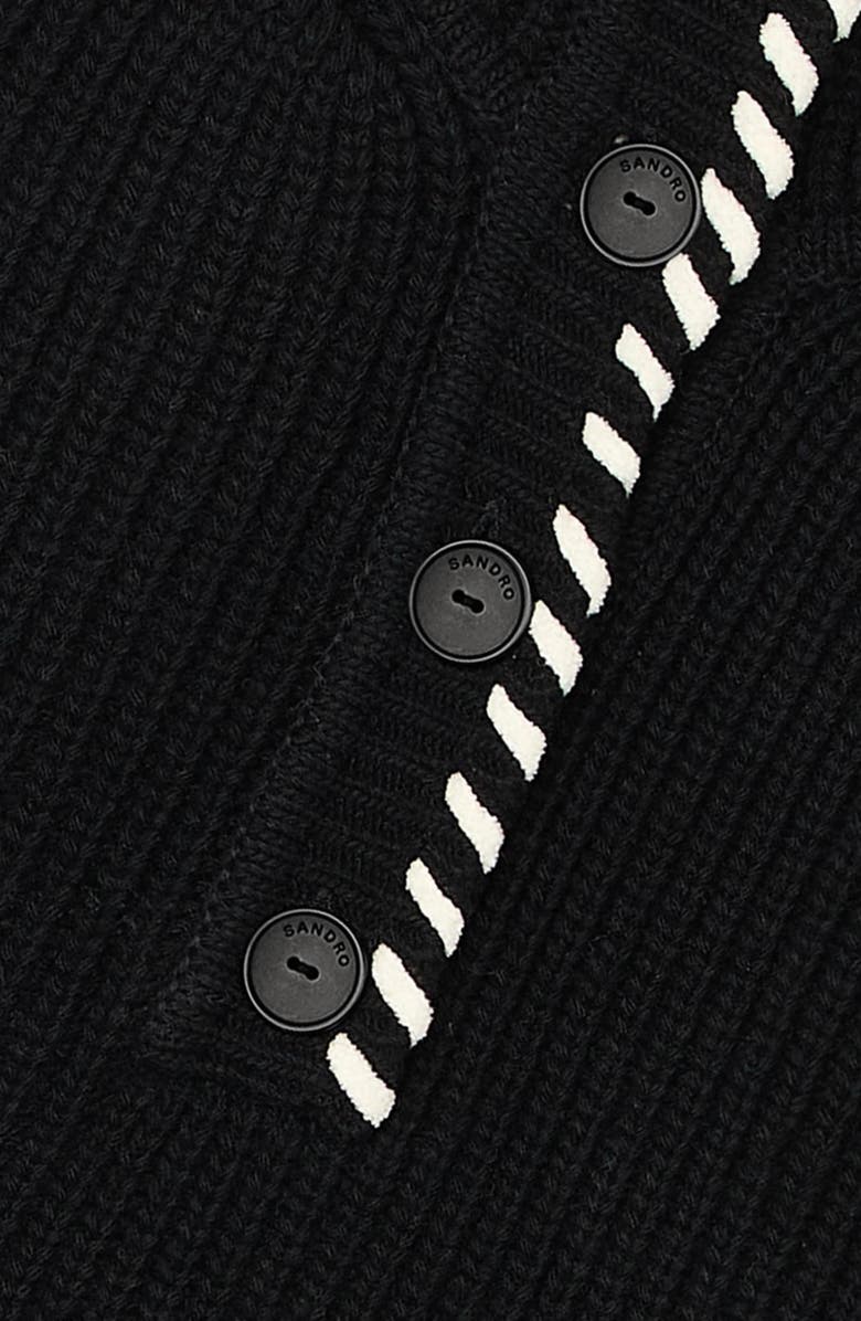 SANDRO Knit collar snood, Alternate, color,