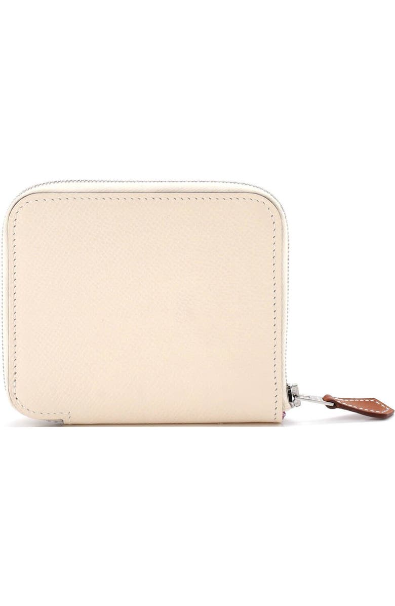 Pre-Owned Hermes Azap Zip Around Wallet Silk'in Epsom Compact, Alternate, color, Nata
