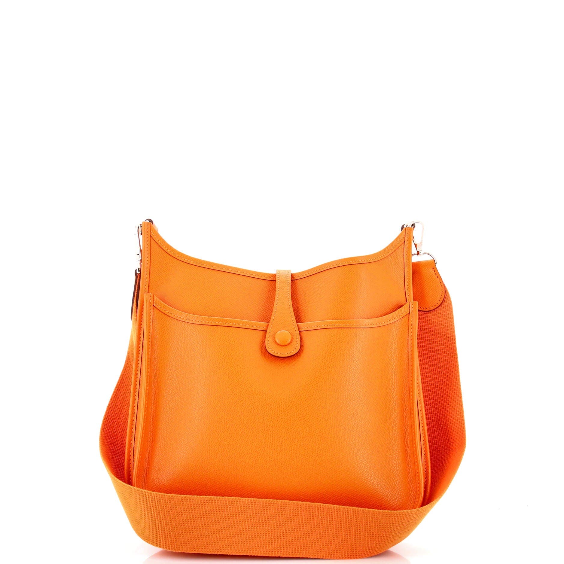 Pre-Owned Hermes Evelyne Bag Gen II Epsom PM, Alternate, color, Orange H