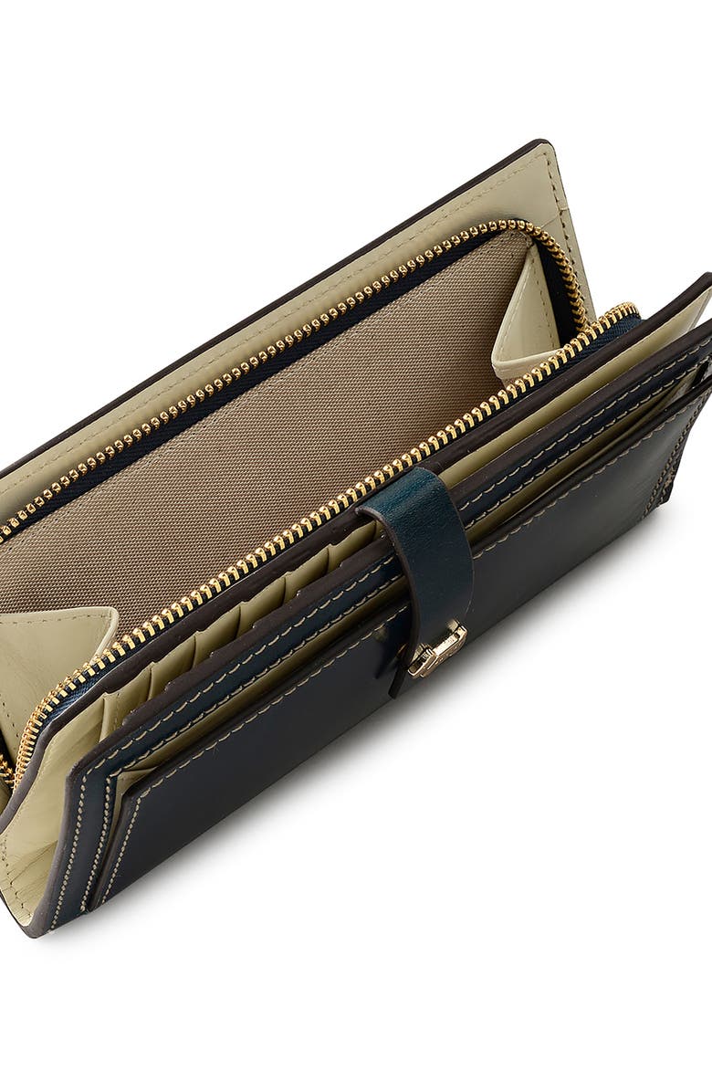 Radley Large Newick Road Leather Bifold Wallet, Alternate, color, Teal