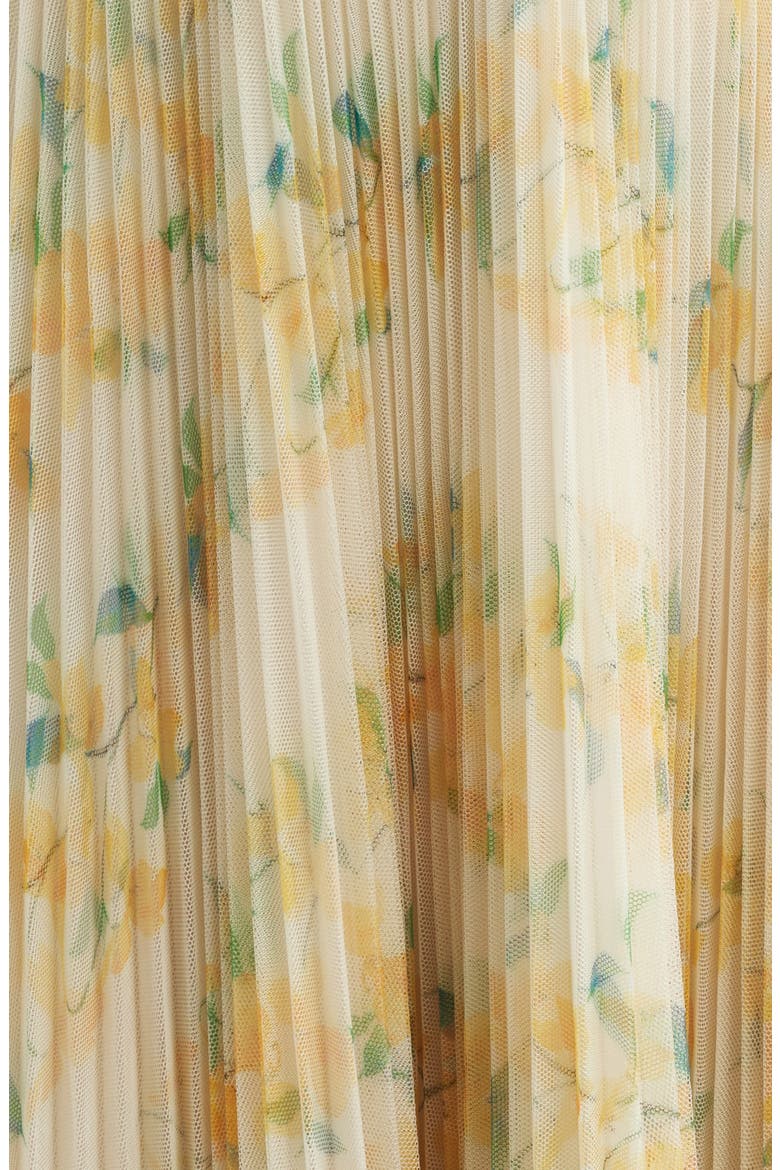 Blaine Pleated Gown, Alternate, color, IVORY / YELLOW