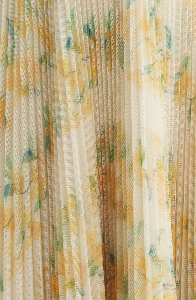 Hutch Blaine Pleated Gown, Alternate, color, Ivory / Yellow
