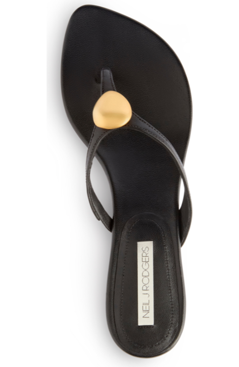 Neil J. Rodgers Pebble Sandal, Alternate, color, Black Nappa