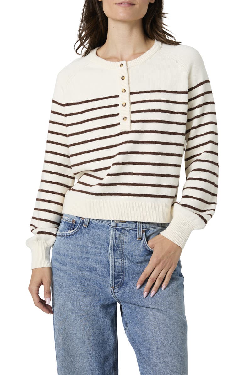 French Connection Mozart Stripe Sweater, Main, color, Classic Cream/ Mocha