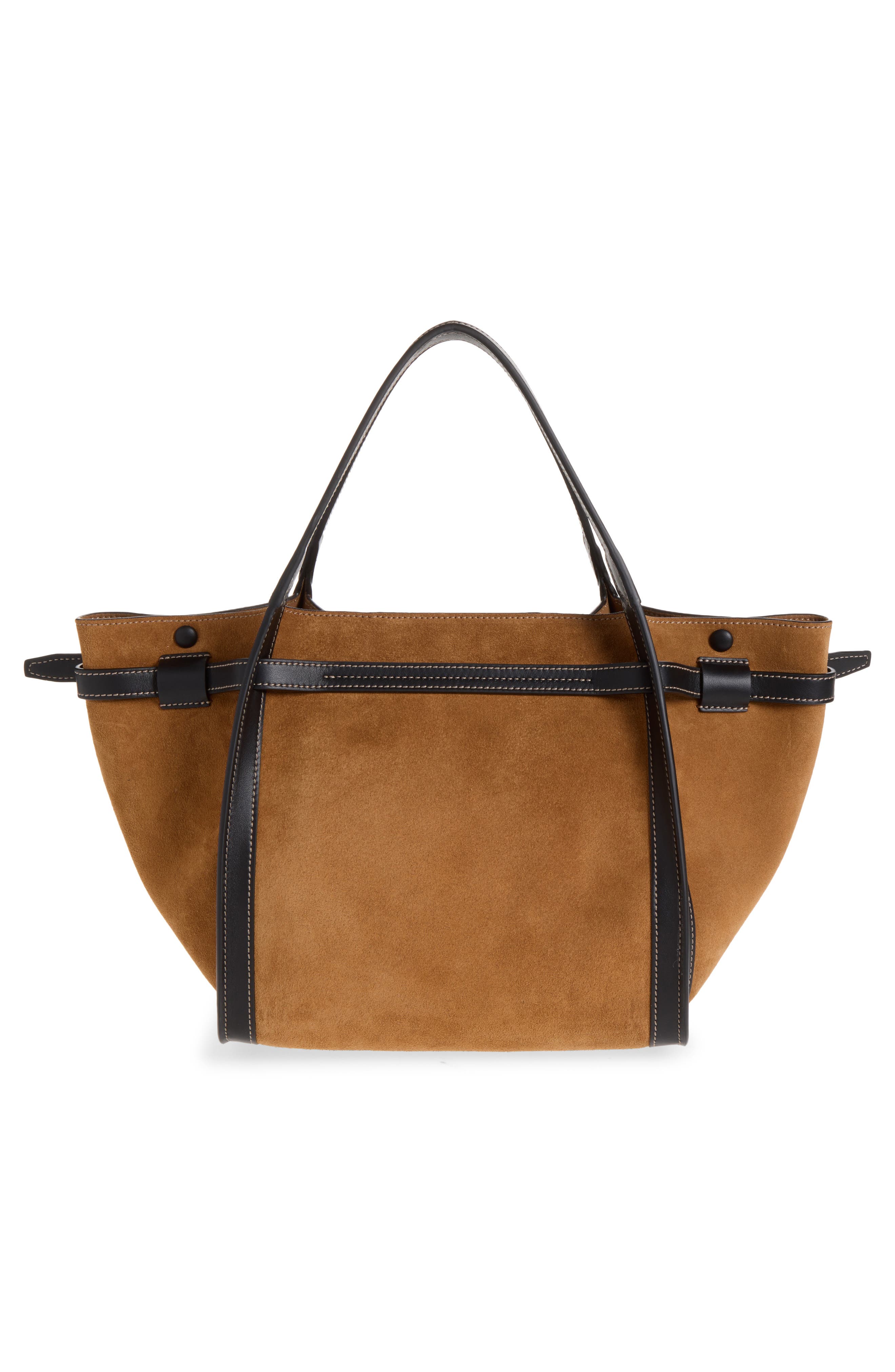 Tim Shopping Piccola Leather Tote, Alternate, color, TERRA/ NERO