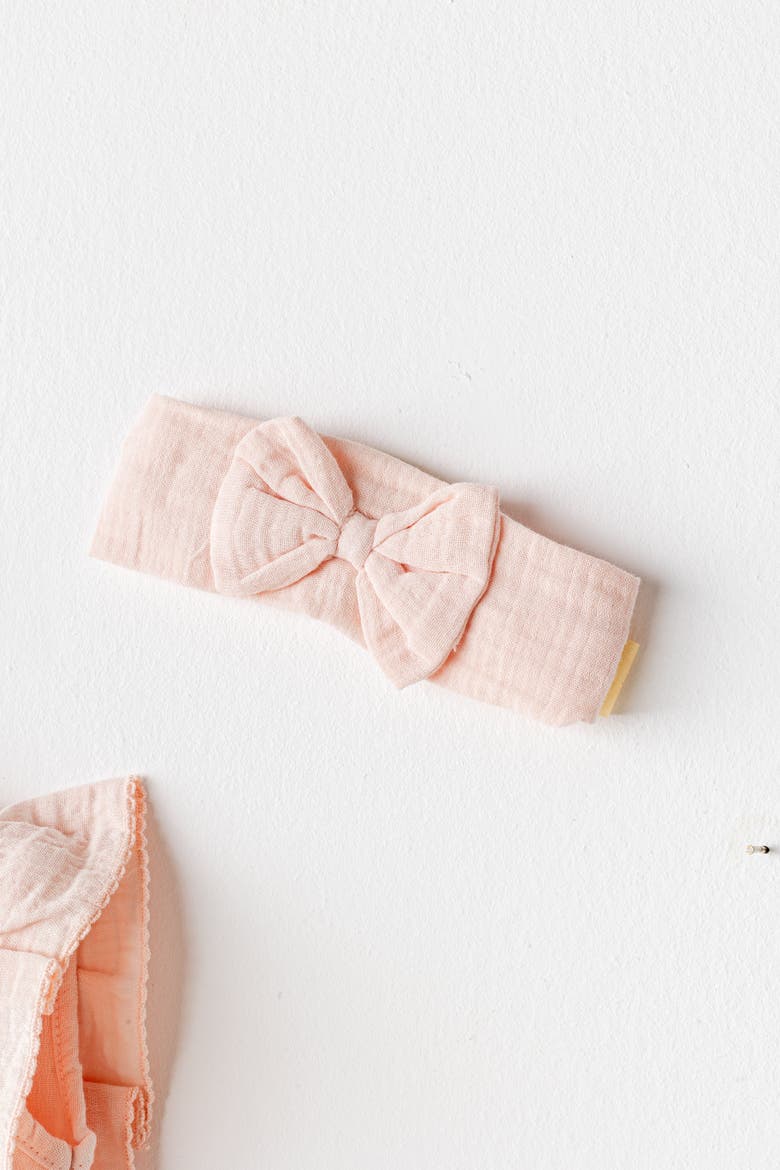 Love Family Muslin Dress Band Set, Alternate, color, Salmon