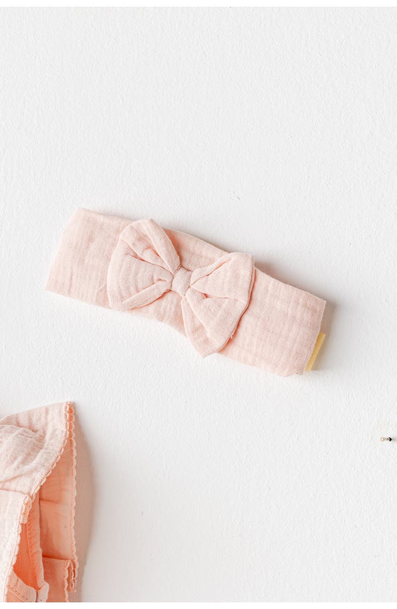 Andy Wawa Love Family Muslin Dress Band Set, Alternate, color, Salmon