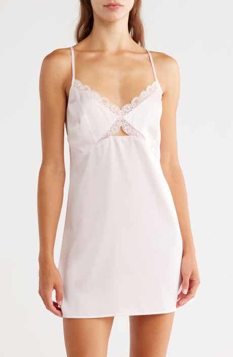 Abound Lace Trim Satin Chemise