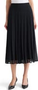 KASPER Pleated Pull-On Midi Skirt